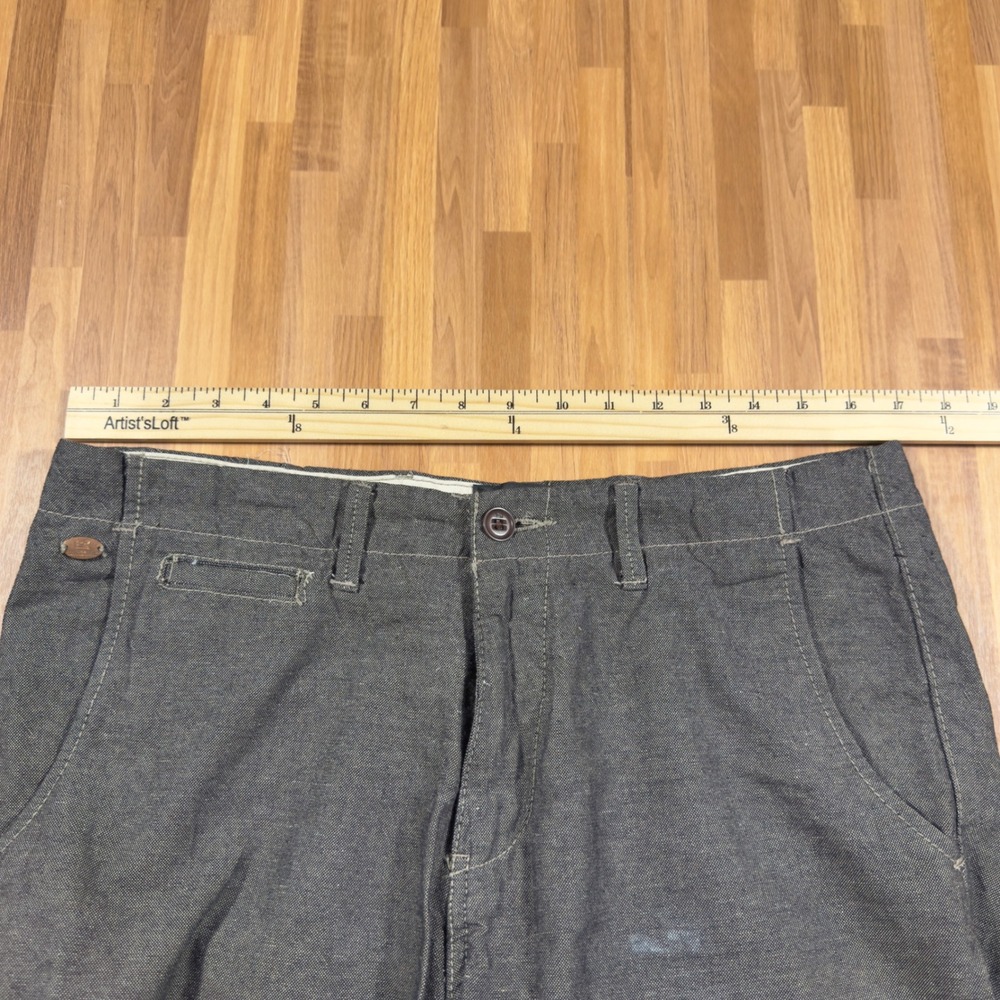 Scotch & Soda Lewis Slim Fit Trousers Mens 32x34 Charcoal Grey Textured Pants - Picture 8 of 13